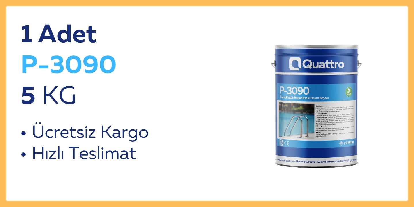 1 adet P-3090 Quattro Havuz Boyası 5 KG