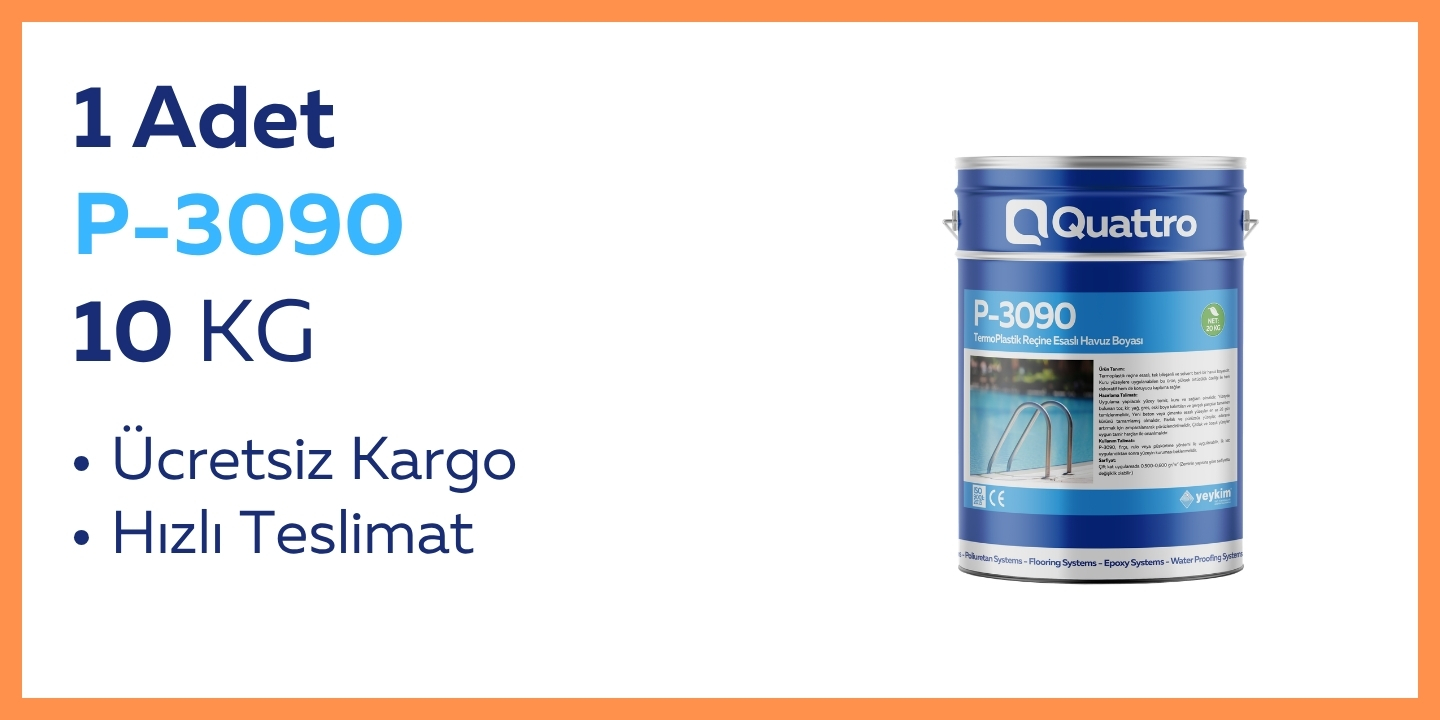 1 adet P-3090 Quattro Havuz Boyası 10 KG