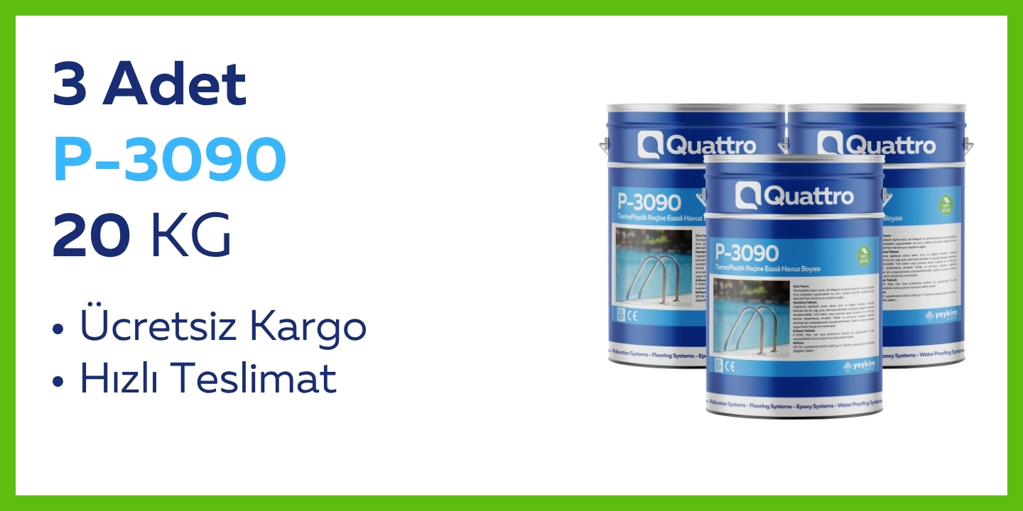 3 adet P-3090 Quattro Havuz Boyası 60 KG