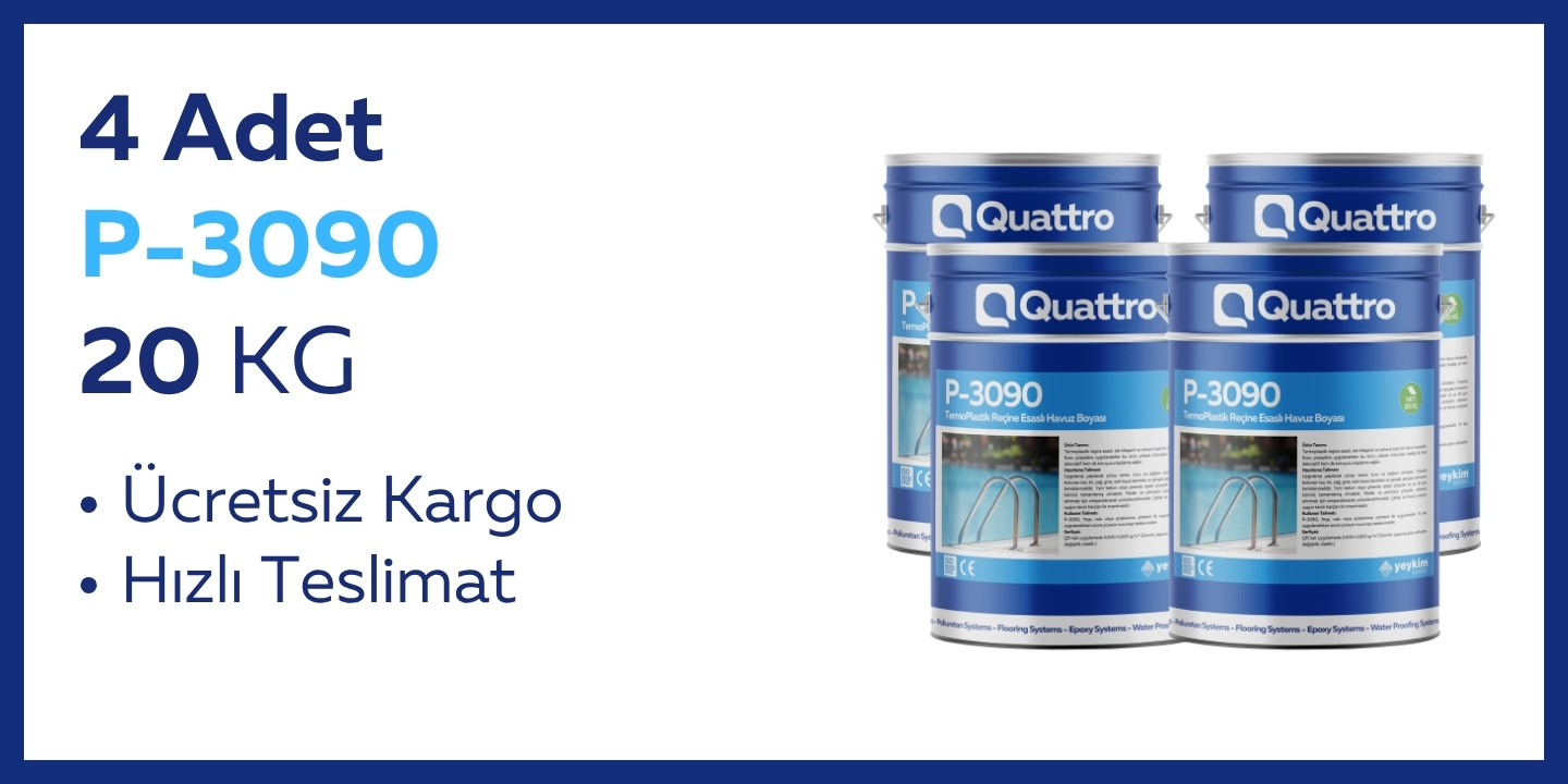 4 adet P-3090 Quattro Havuz Boyası 80 KG